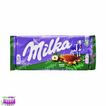 شکلات شیری با فندق کامل ۱۰۰ گرم میلکا - milka