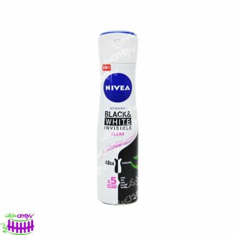 اسپری ضد تعریق کلییر بلک وایت ۱۵۰ میل اینویزیبل نیوآ - nivea