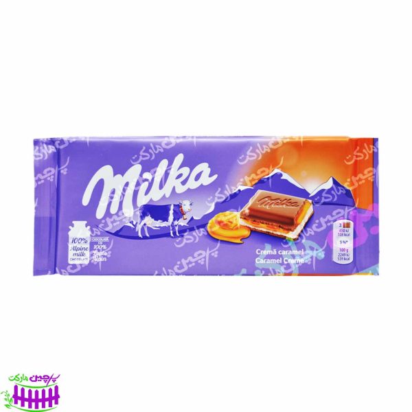 شکلات شیری با کرم کارامل ۱۰۰ گرم میلکا - milka