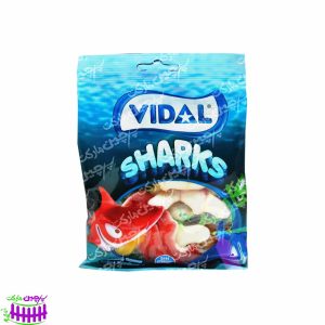 پاستیل طرح کوسه ( بدون گلوتن ) ۱۰۰ گرم ویدال - vidal