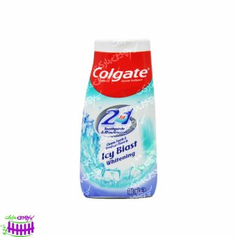 خمیر دندان با دهانشویه سفید کننده آیسی بلست 100 میل کولگیت - colgate