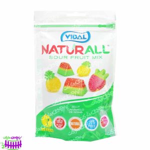 پاستیل با طعم و رنگ طبیعی میکس میوه های ترش شکری ( بدون گلوتن , وگن ) 180 گرم ویدال - vidal