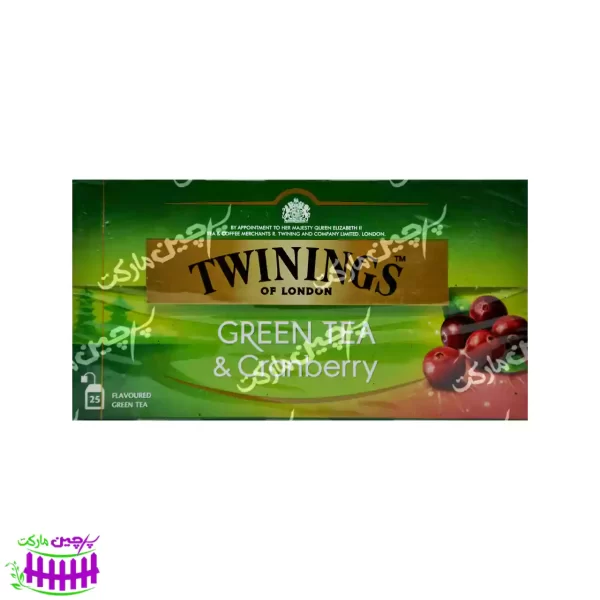 چای سبز با کرنبری ۲۵ عدد تویینینگز - twinings