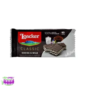 ویفر شکلاتی با کرم شیری 45 گرم لواکر &#8211; loacker loacker4 300x300