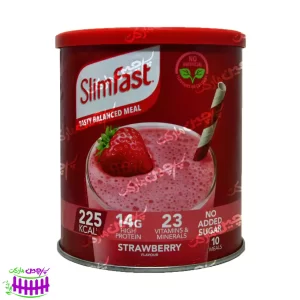 پودر پروتئین و ویتامینه اسلیم فست توت فرنگی بدون شکر  365 گرم  &#8211; slimfast slimfast5 300x300